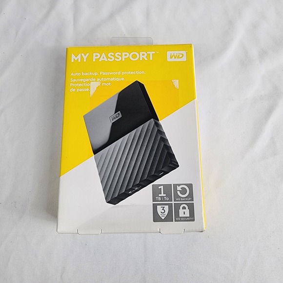 WD My Passport  1TB WDBYNN0010BBK Portable Hard Drive (HARD DRIVE ONLY) - Picture 7 of 11
